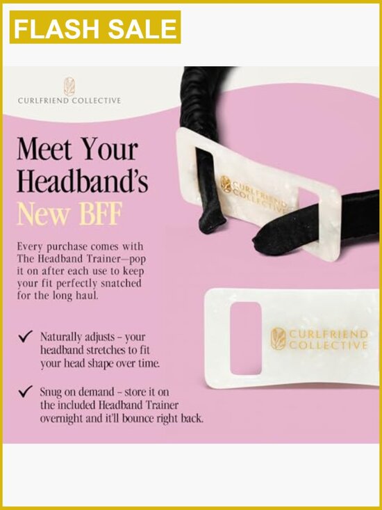 Luxury 100% Mulberry Silk Headband - Non-Slip, No-Headache Design for Curly Hair main image 6
